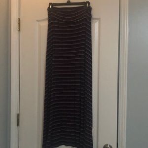 Striped maxi skirt